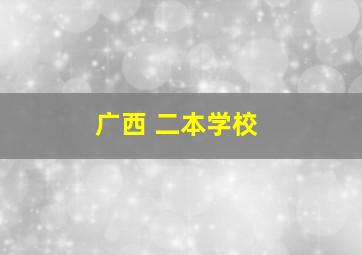 广西 二本学校